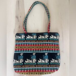 Colorful Portuguese Woven Tote Bag